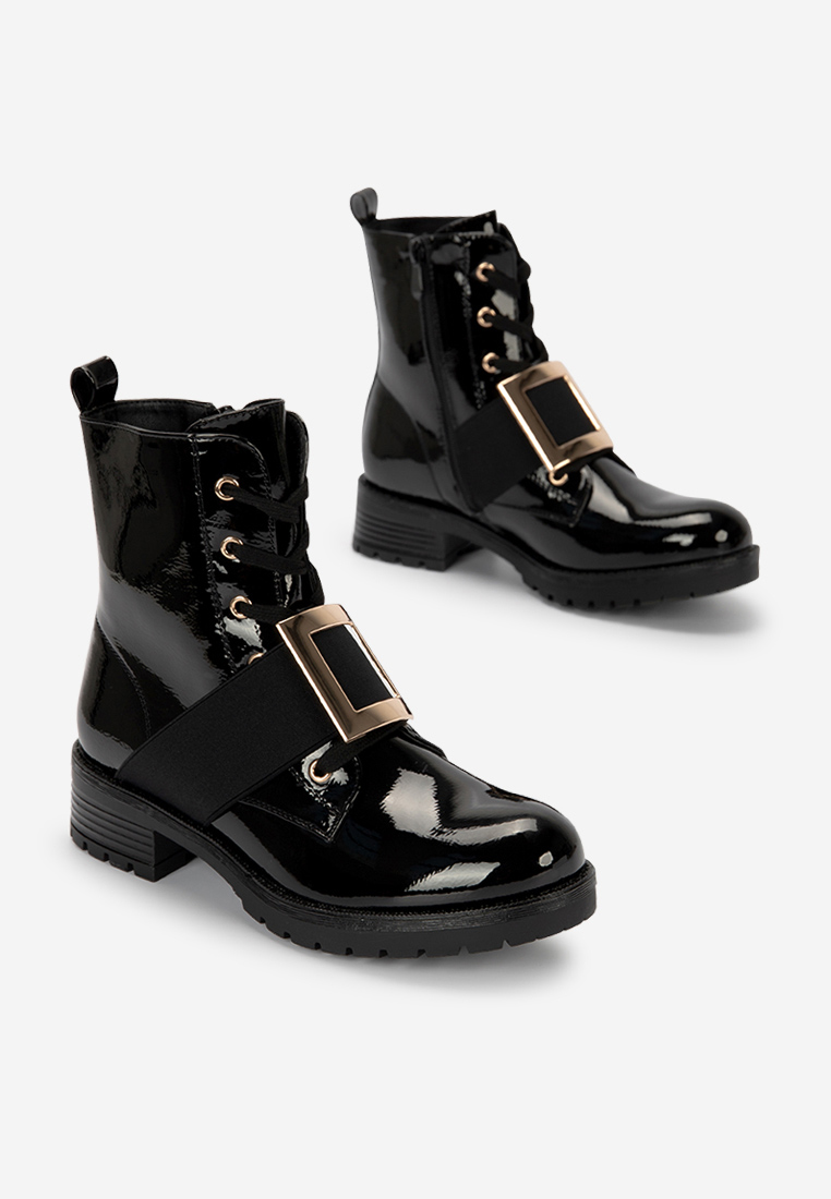 Samisa fekete női bokacsizma