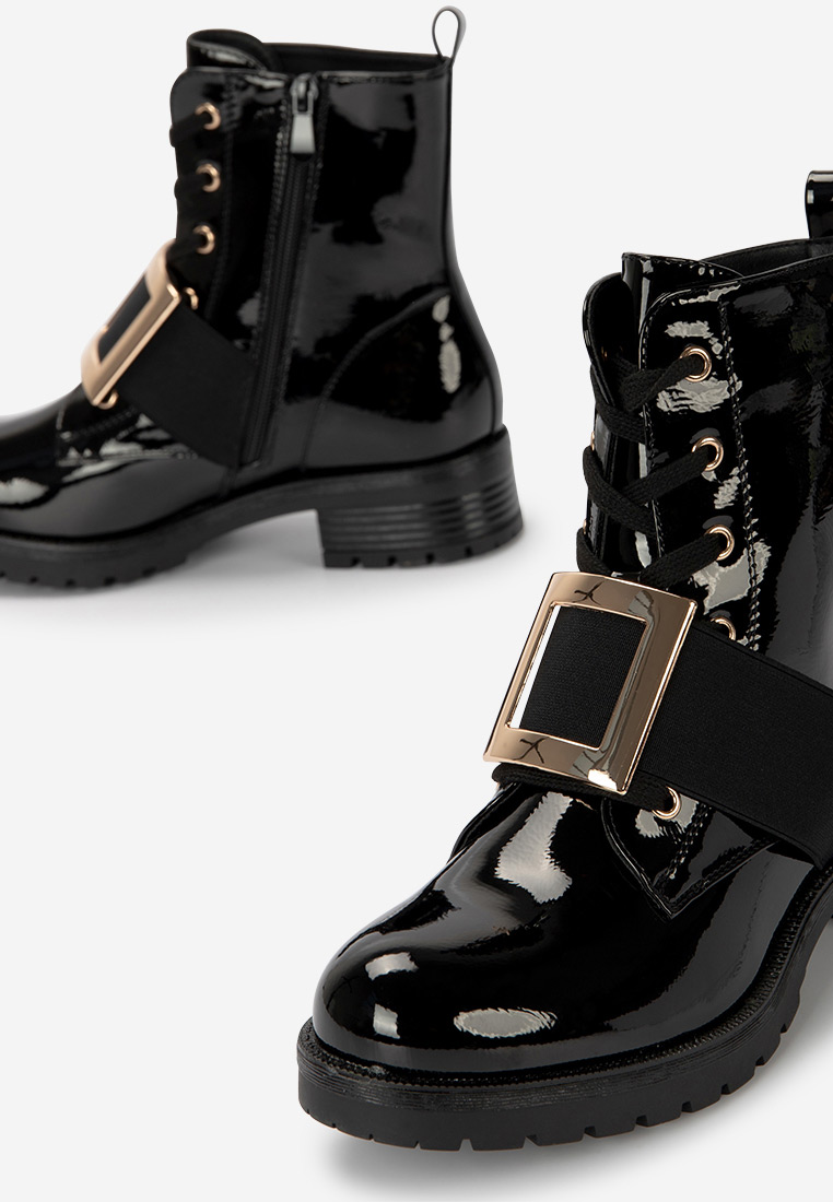 Samisa fekete női bokacsizma