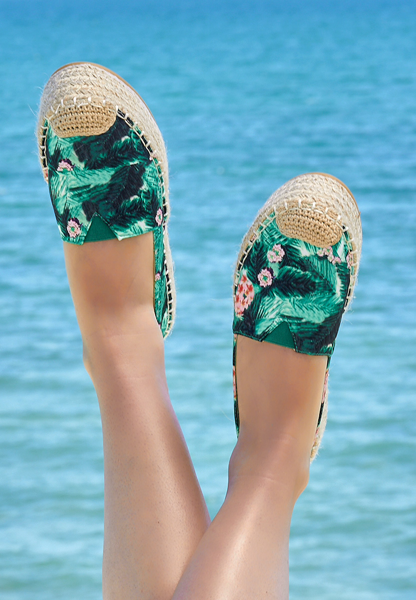Laguna zöld telitalpú platform espadrilles