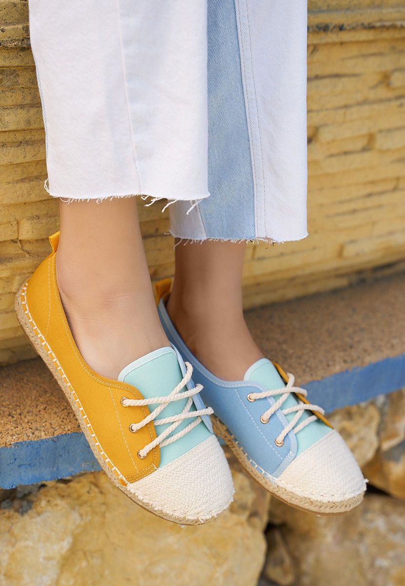 Doria sárga női espadrilles