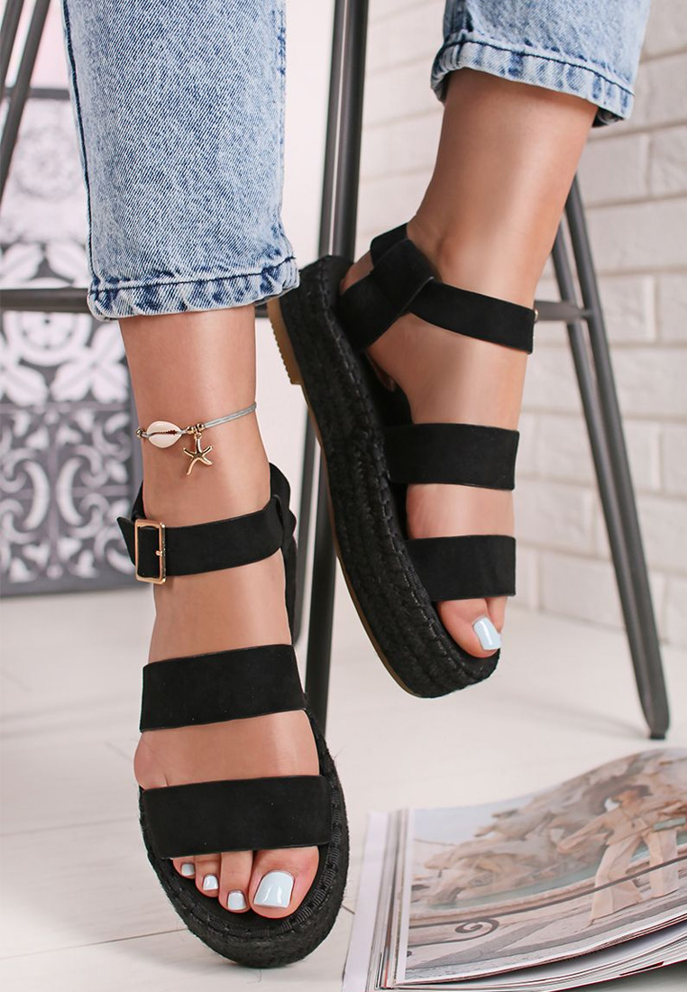 Coraline fekete espadrilles szandál