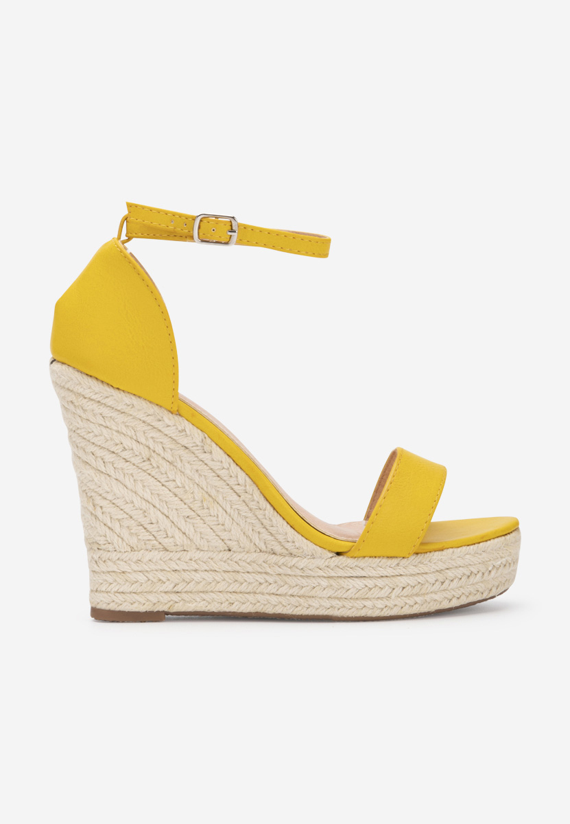 Claudine sárga telitalpú espadrilles