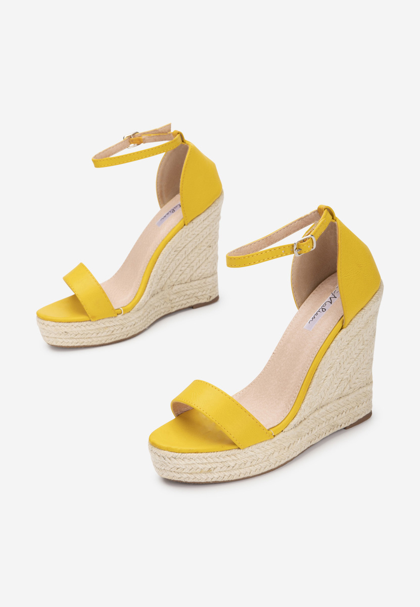 Claudine sárga telitalpú espadrilles
