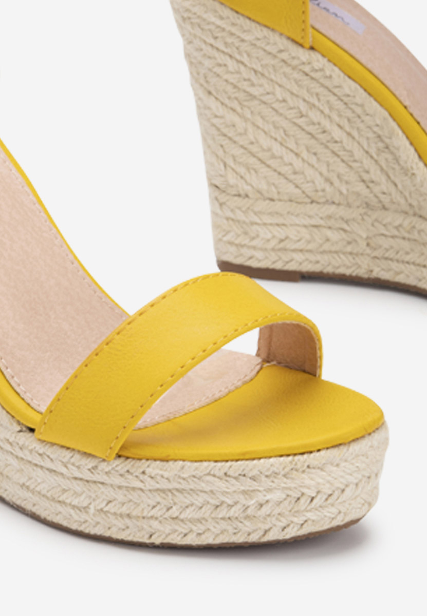 Claudine sárga telitalpú espadrilles