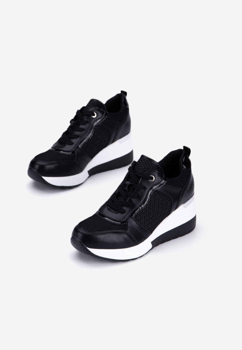 Arilova fekete platform sneaker cipő 