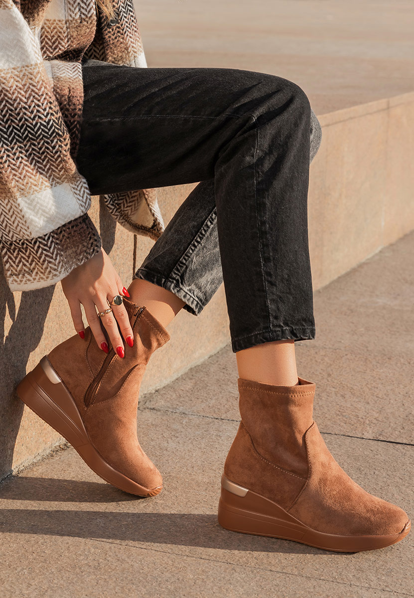 Torino camel platform sneaker cipő 