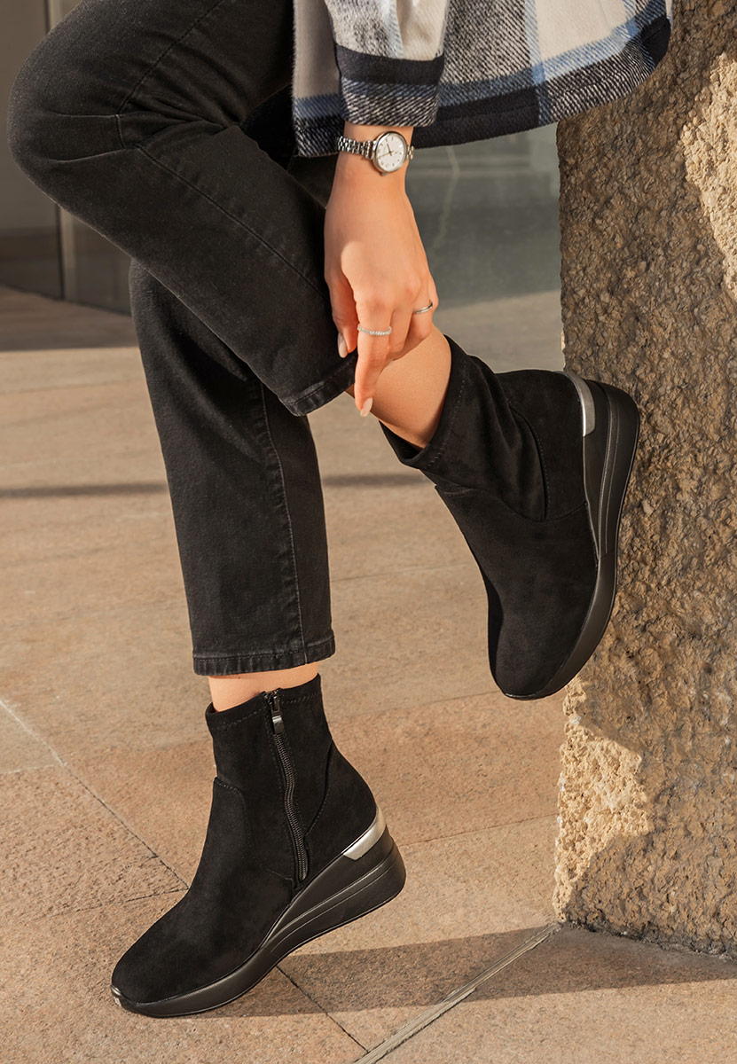 Torino fekete platform sneaker cipő 