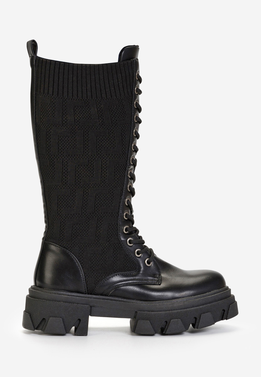 Dorine V2 fekete hosszú szárú bakancs