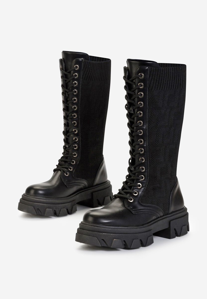 Dorine V2 fekete hosszú szárú bakancs