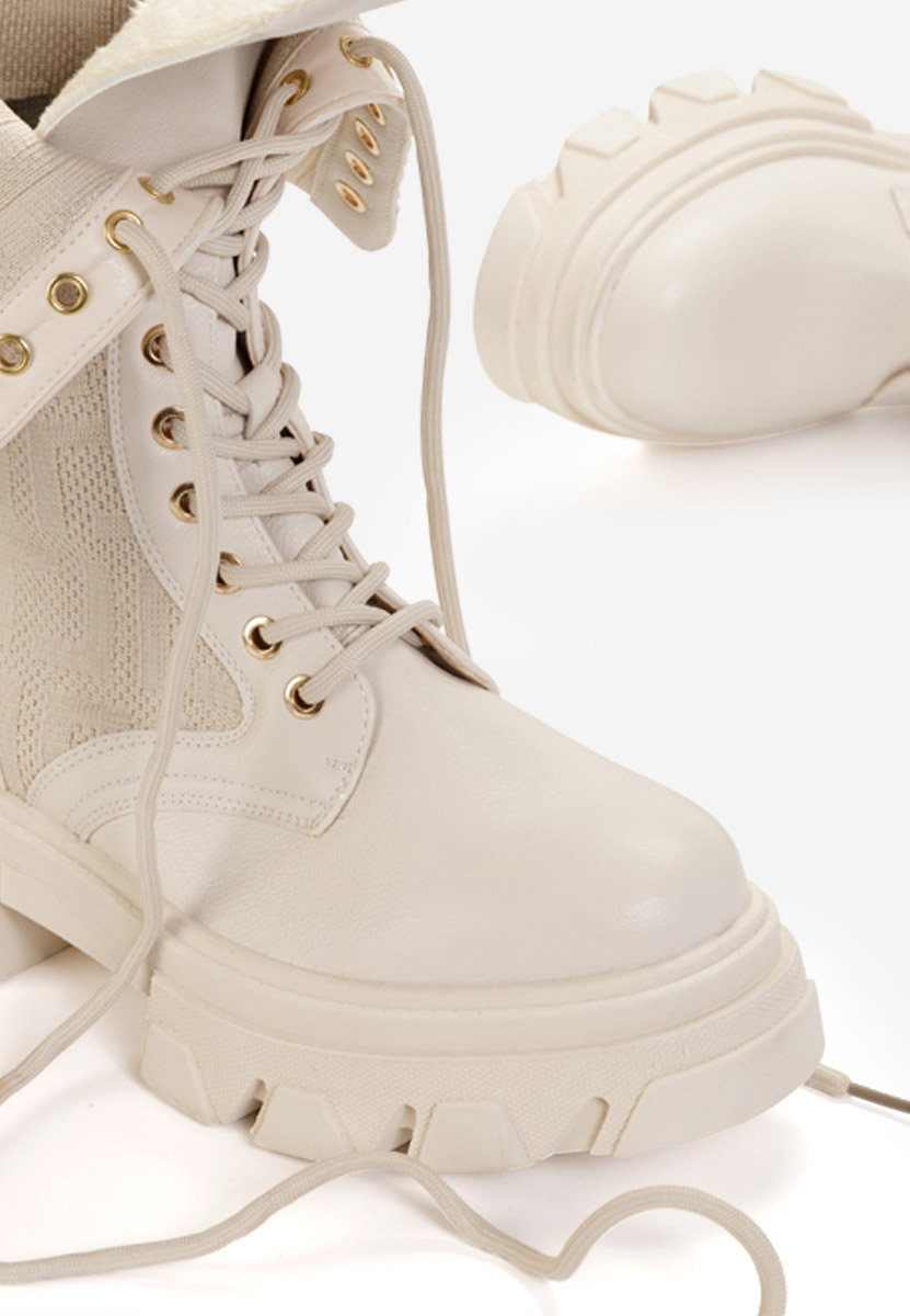 Dorine bézs hosszú szárú bakancs