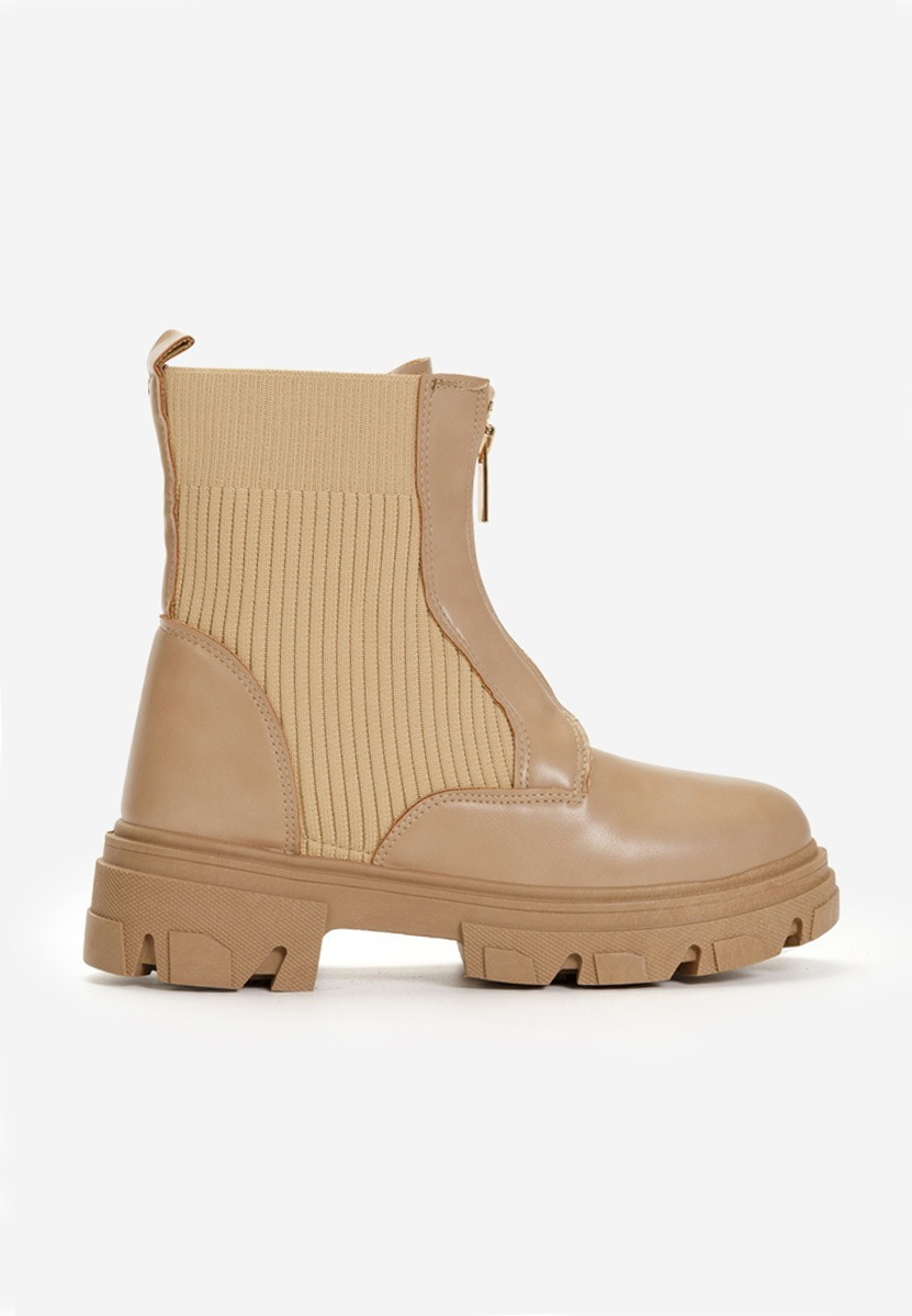 Agnese khaki női bokacsizma