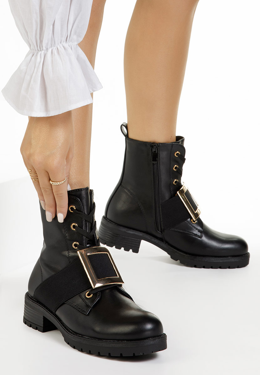 Samisa v2 fekete női bokacsizma