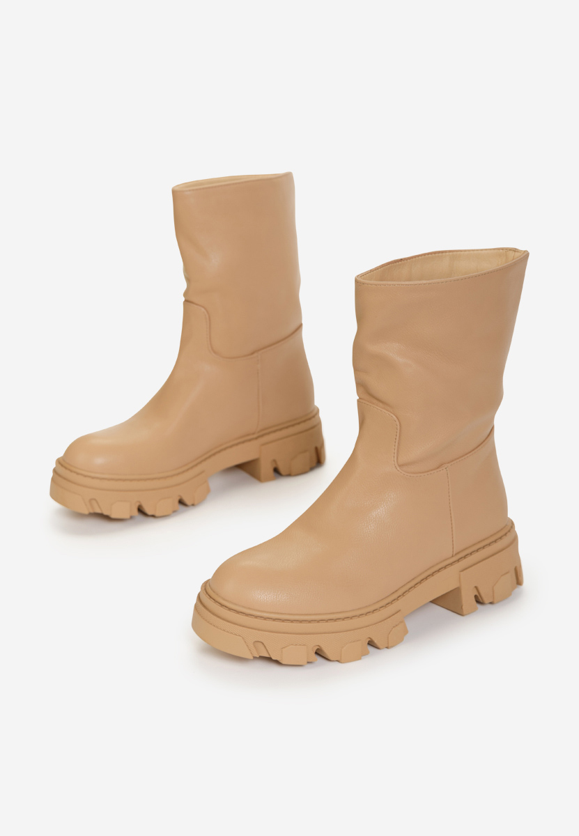 Julieta camel női bokacsizma