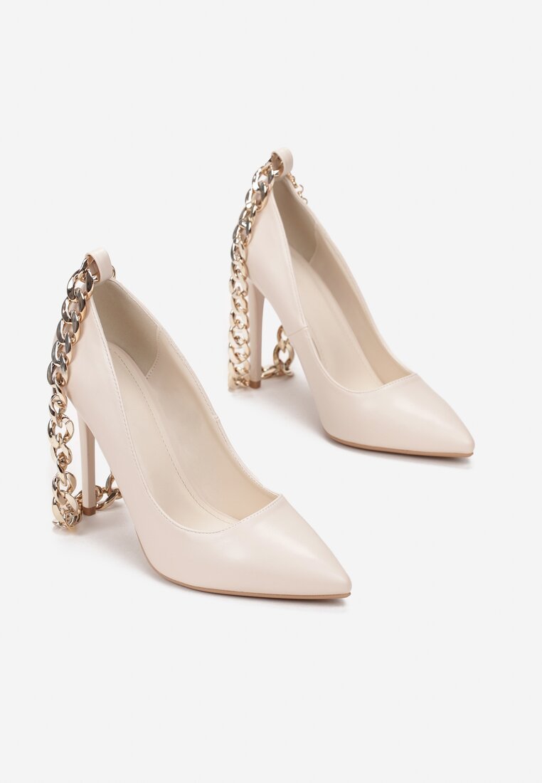 Madeleine bézs tűsarkú cipő 