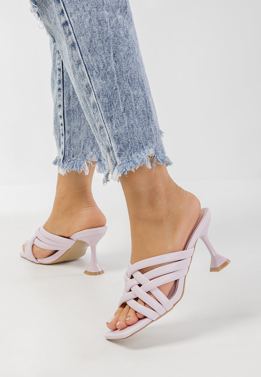 Fusina lila magassarkú papucs