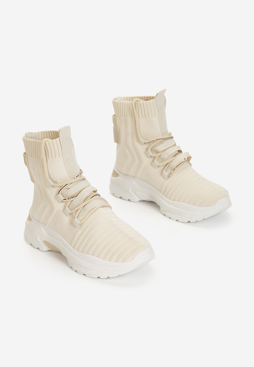 Karrie bézs magasszárú tornacipő