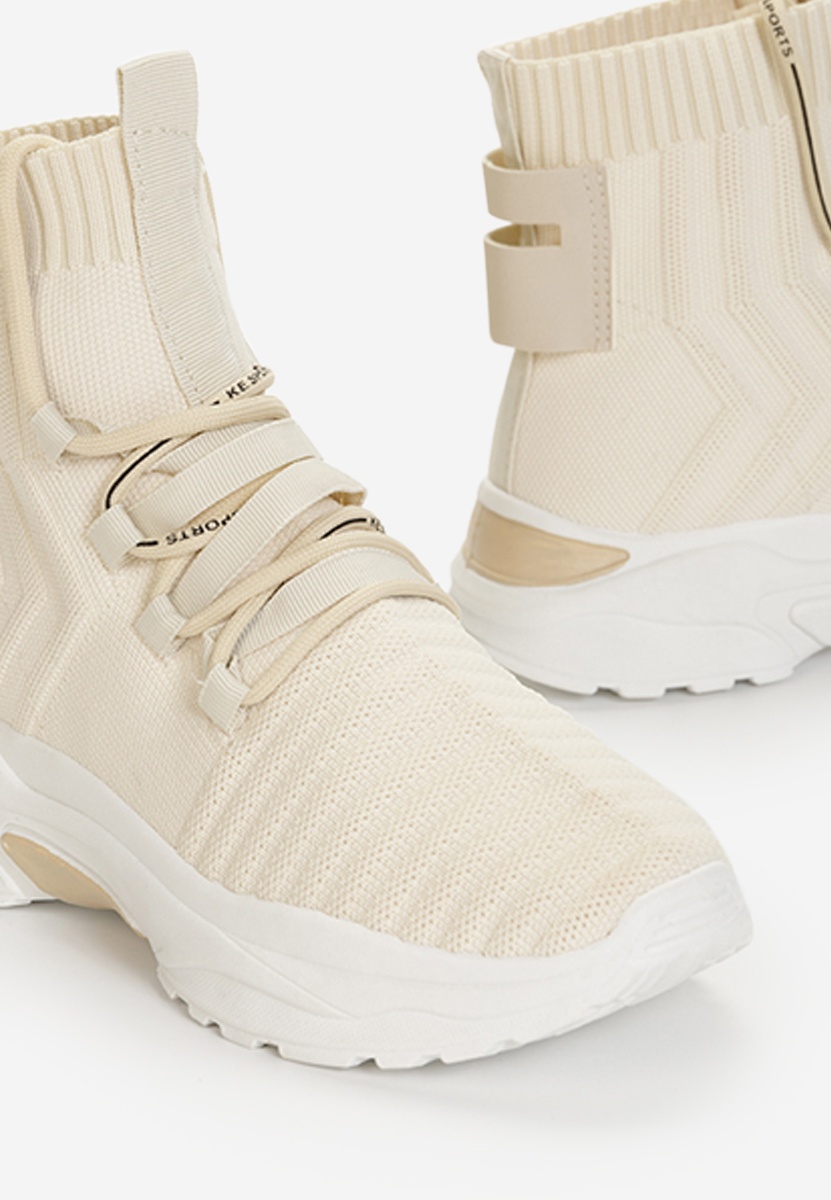 Karrie bézs magasszárú tornacipő