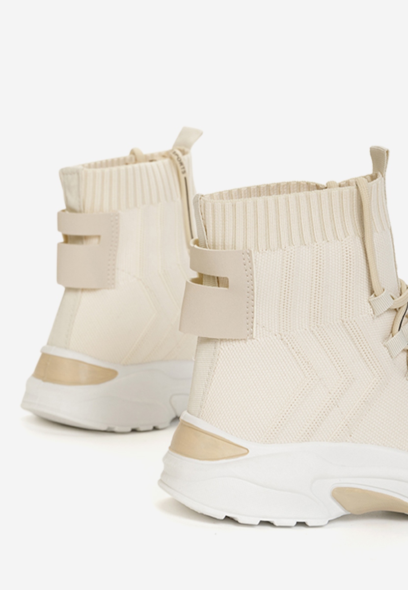 Karrie bézs magasszárú tornacipő