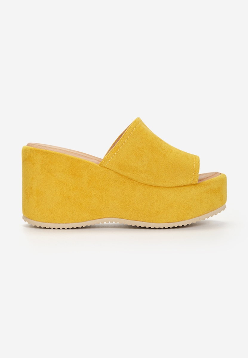 Belona sárga platform papucs