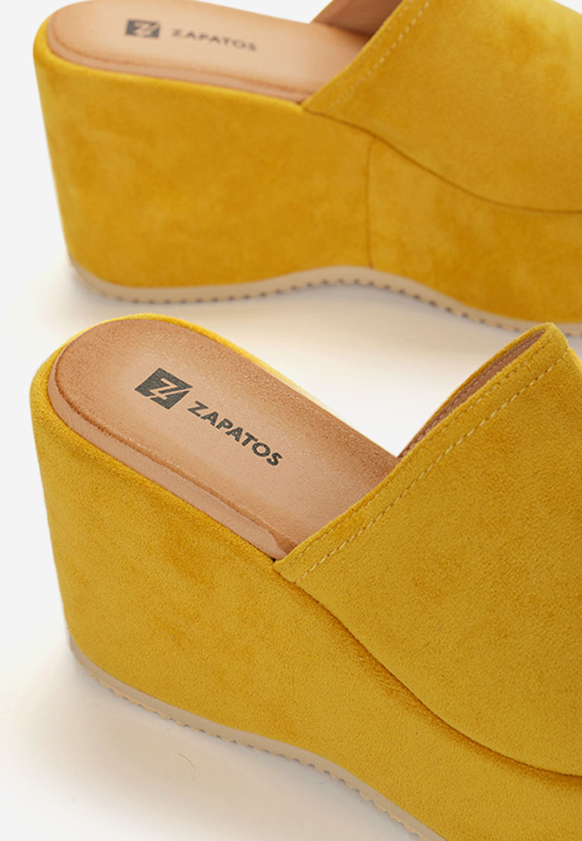 Belona sárga platform papucs