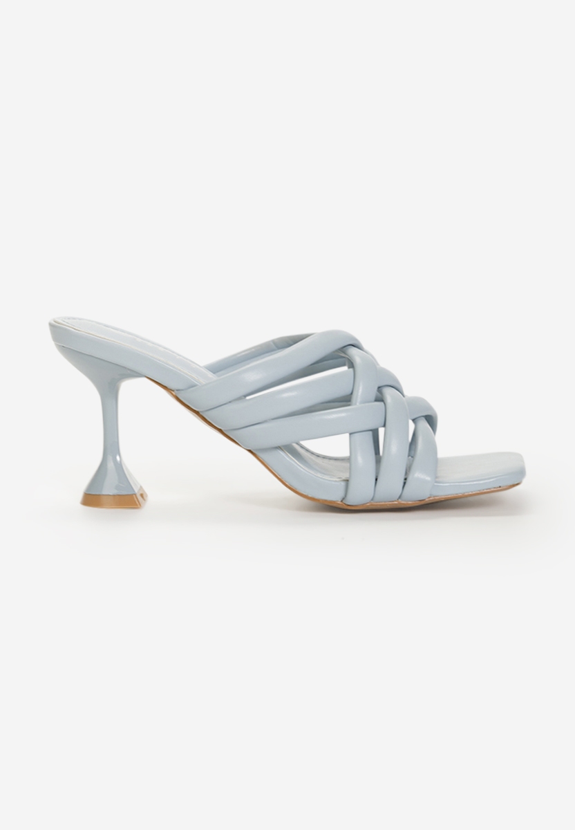 Fusina kék elegáns női papucsok