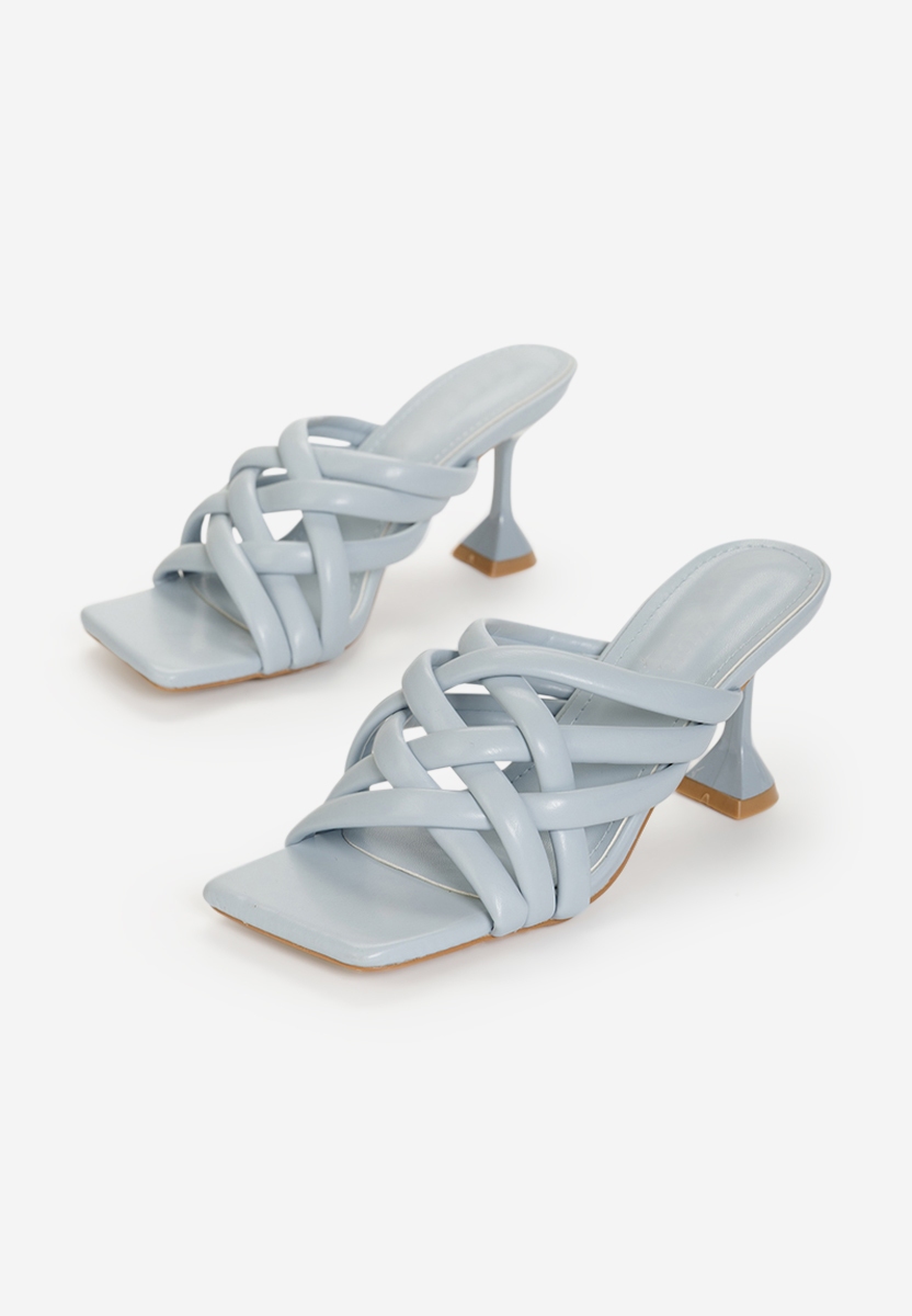 Fusina kék elegáns női papucsok