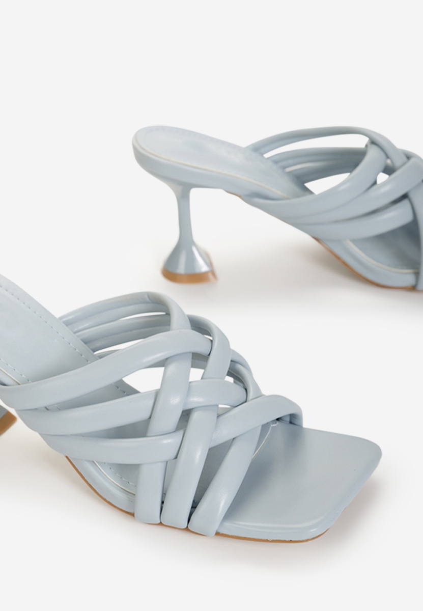 Fusina kék elegáns női papucsok