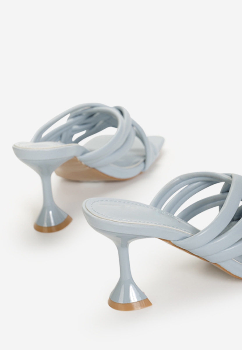 Fusina kék elegáns női papucsok