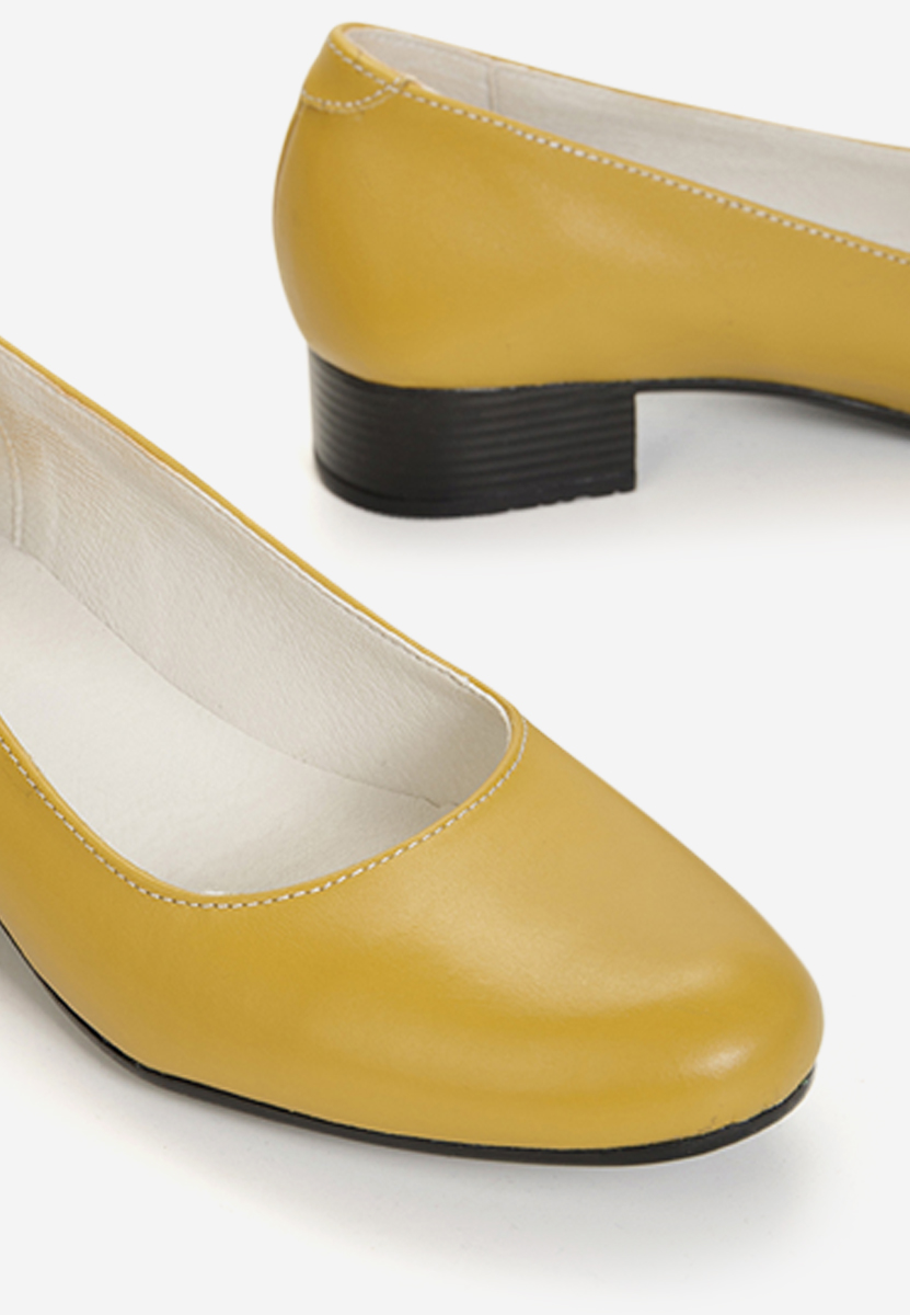Ivona sárga bőr cipő