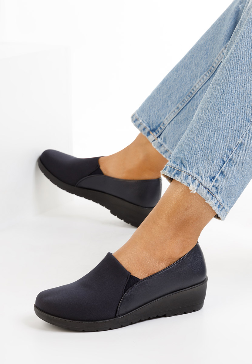 Yanira tengerészkék platform mokaszín