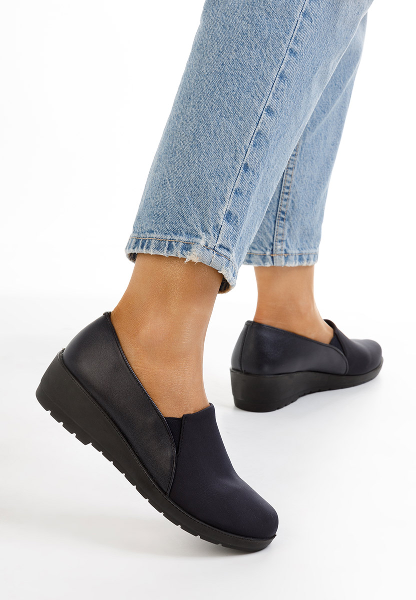 Yanira tengerészkék platform mokaszín