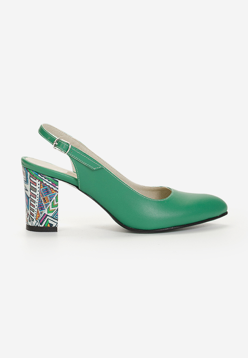 Piele ludiva zöld női cipő