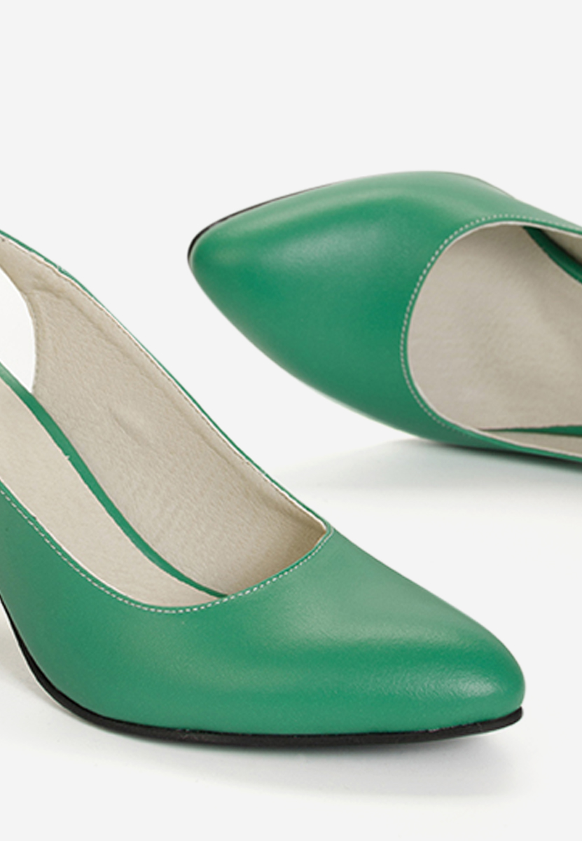 Piele ludiva zöld női cipő