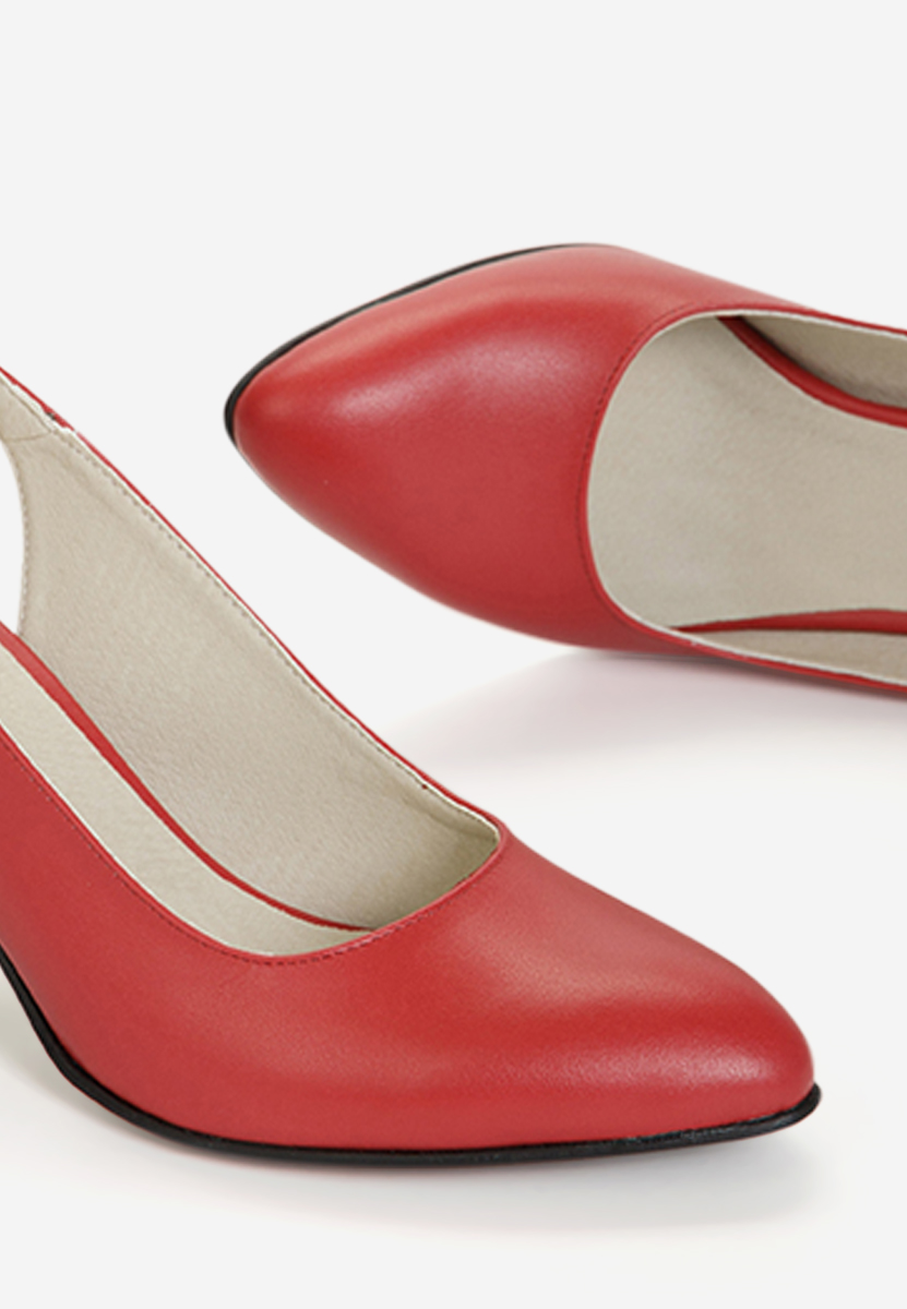 Piele ludiva piros női cipő