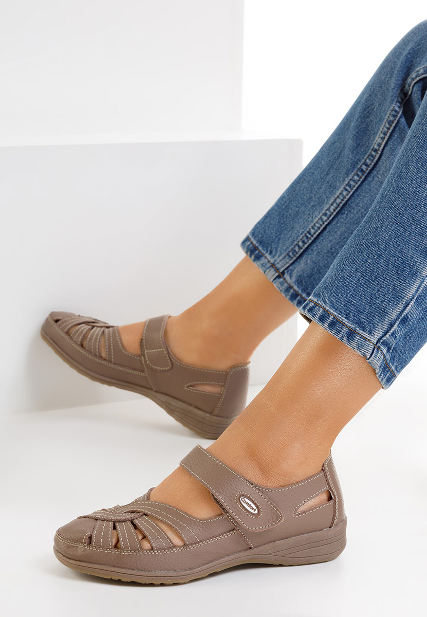 Parina khaki balerina cipő