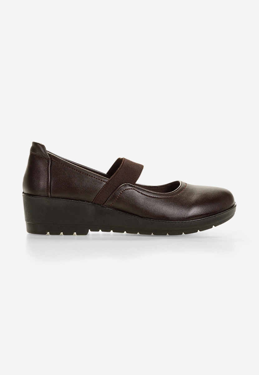 Gracela barna balerina platform cipő