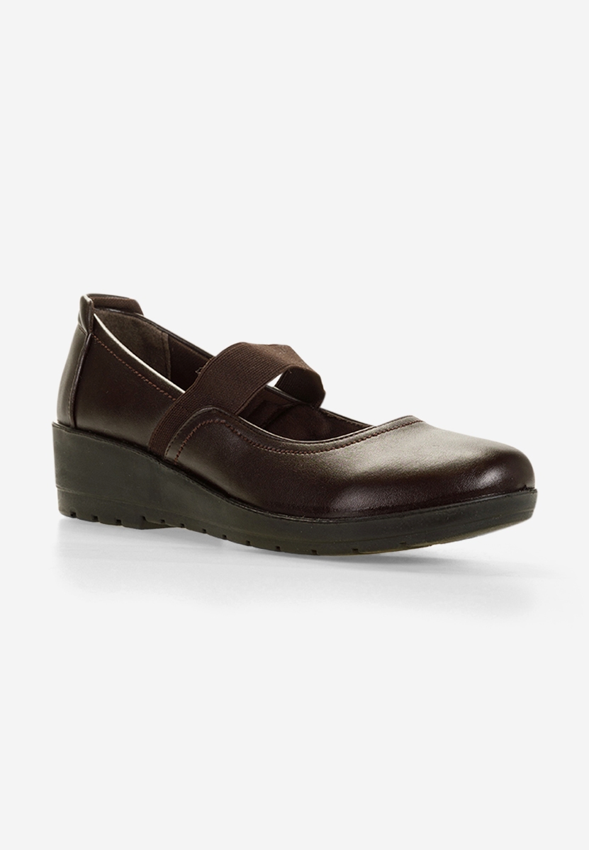 Gracela barna balerina platform cipő