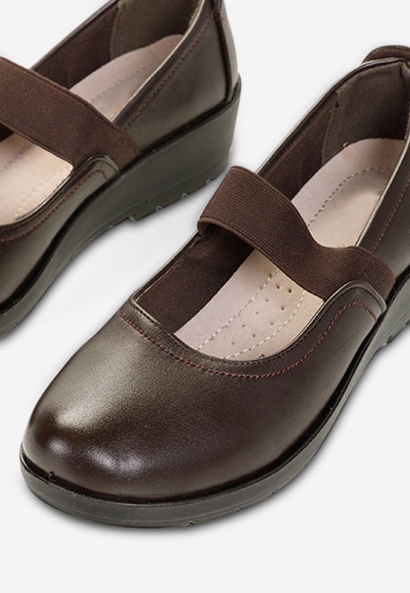 Gracela barna balerina platform cipő