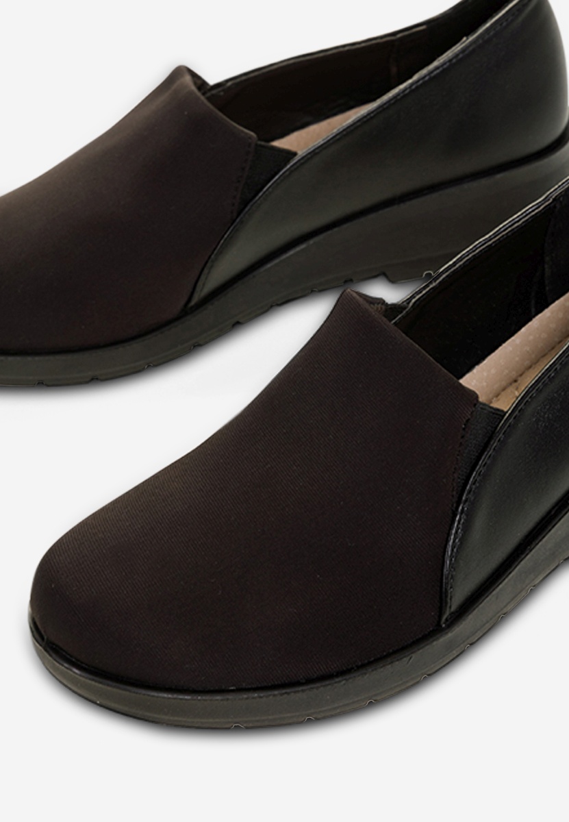 Yanira fekete platform mokaszín