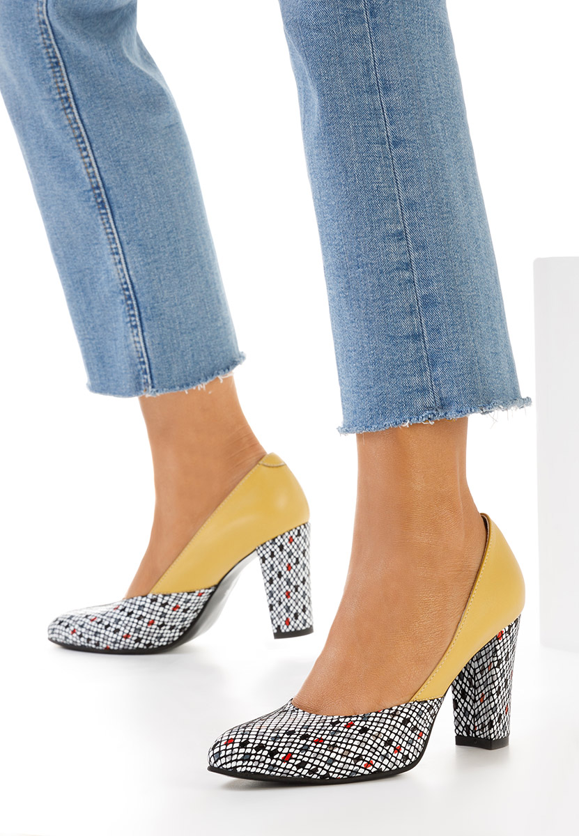 Maya sárga bőr cipő