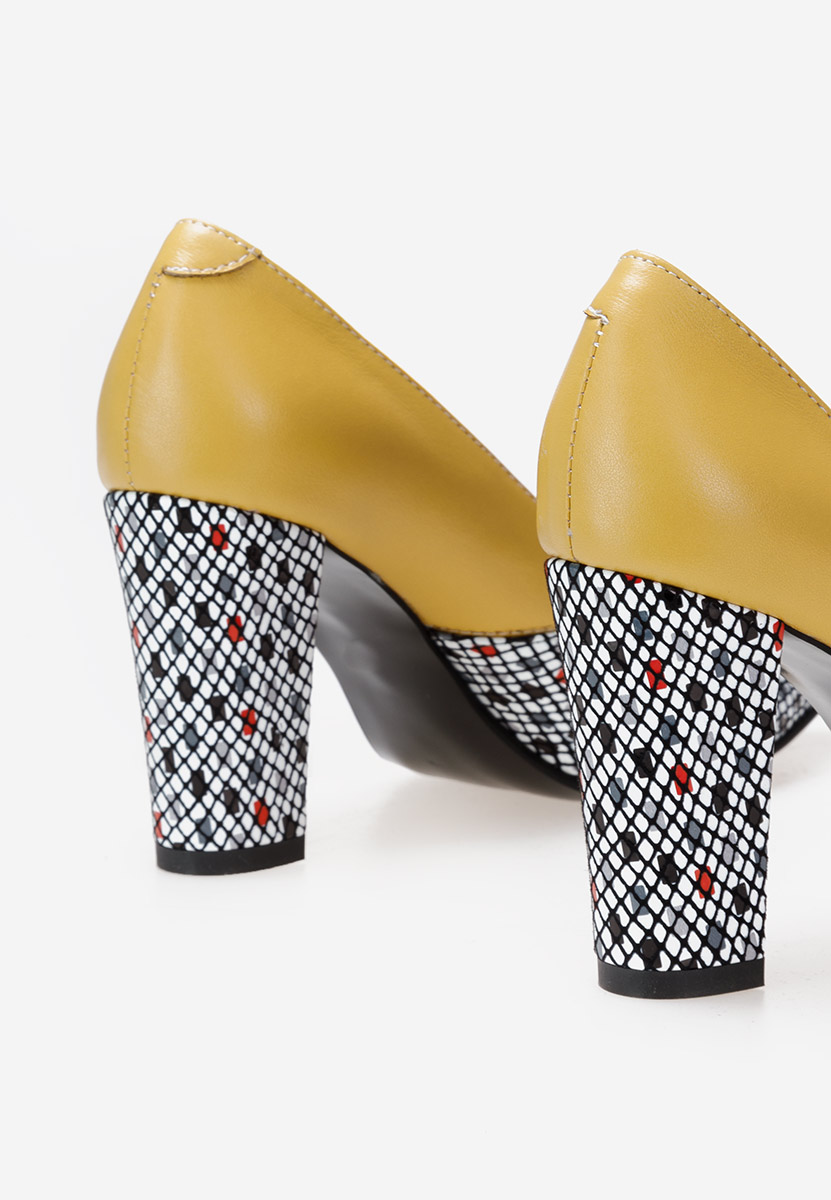 Maya sárga bőr cipő