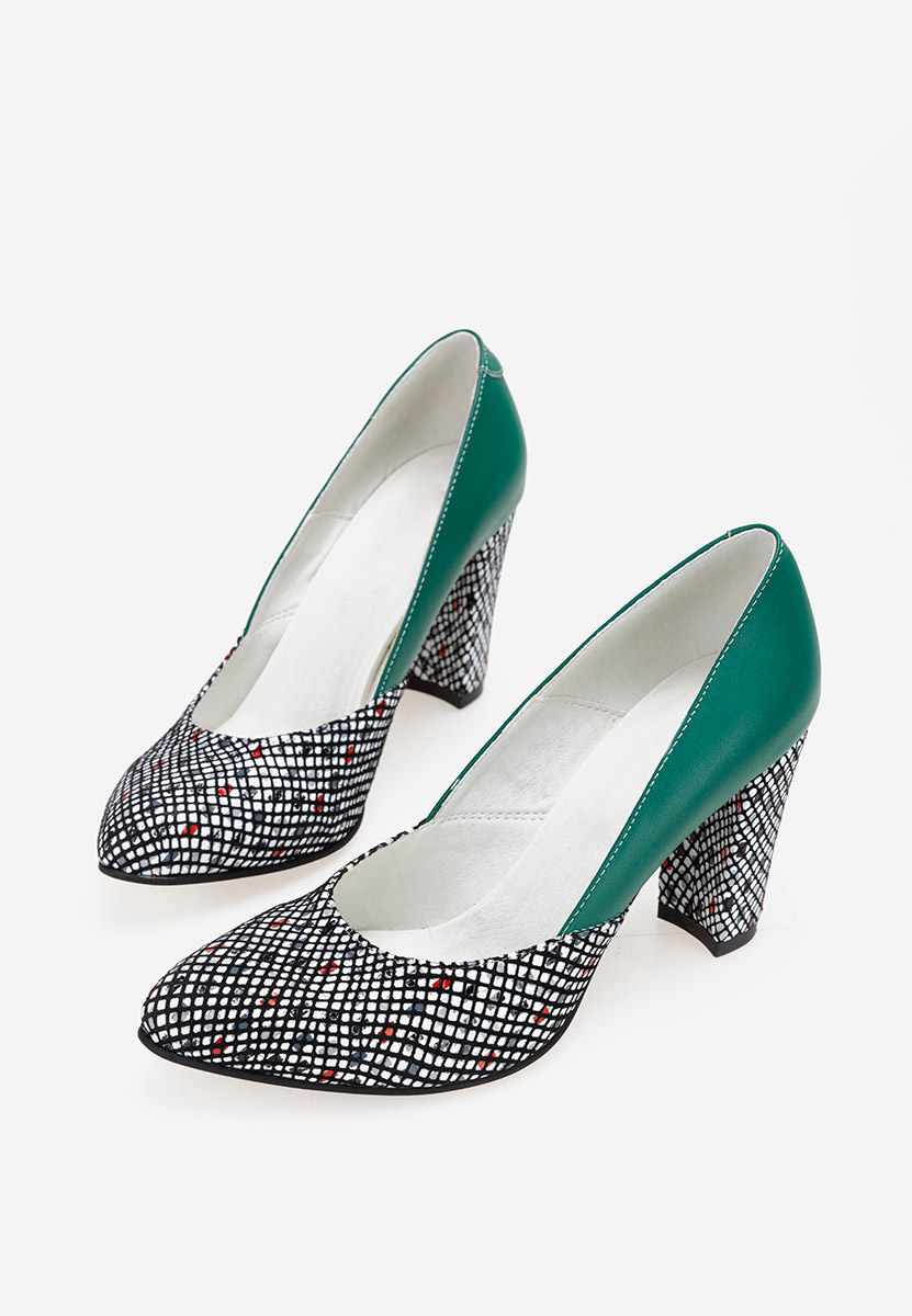 Maya zöld bőr félcipő