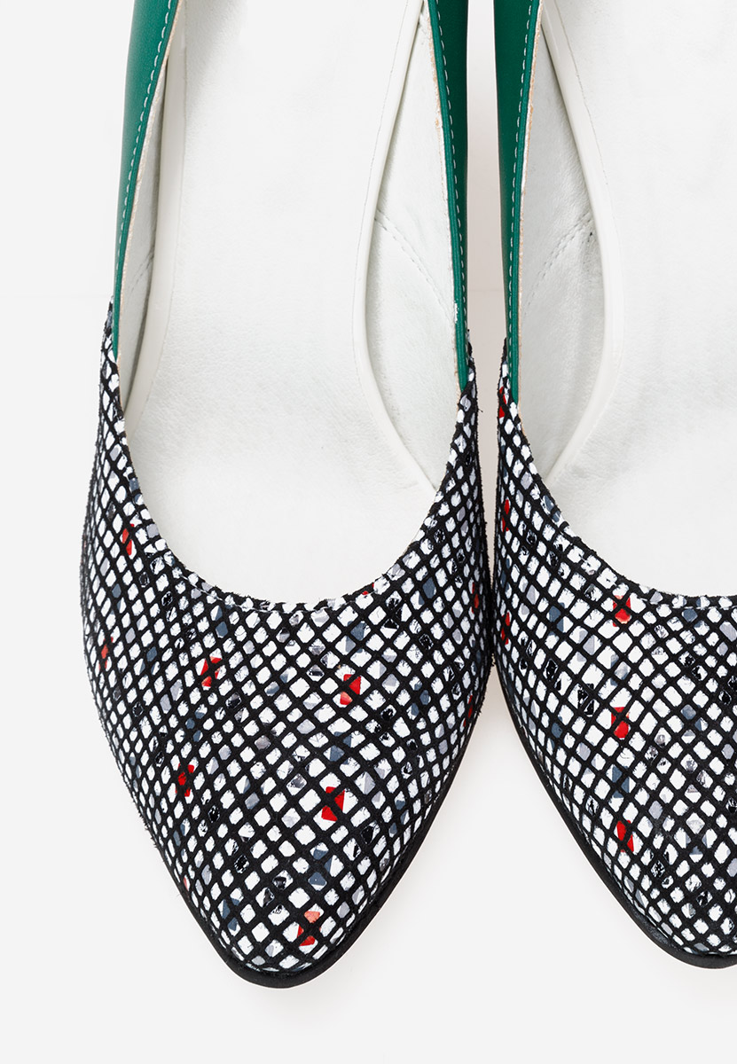 Maya zöld bőr félcipő