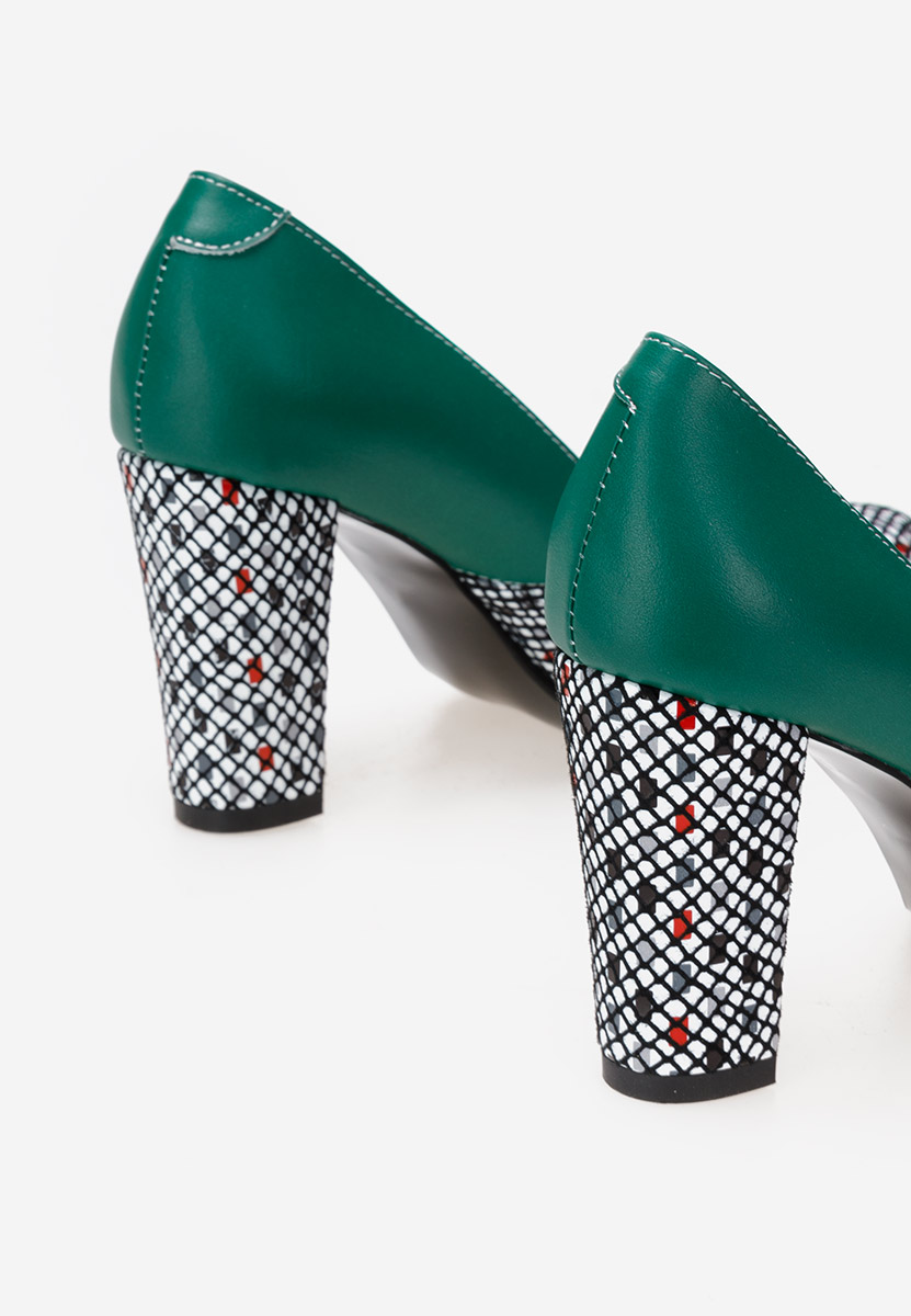 Maya zöld bőr félcipő