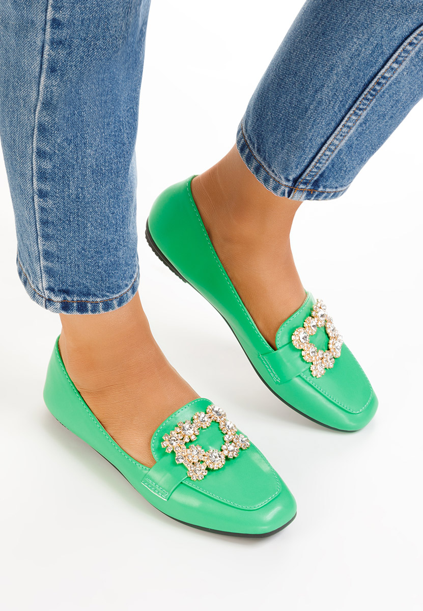 Gialla zöld női mokaszín