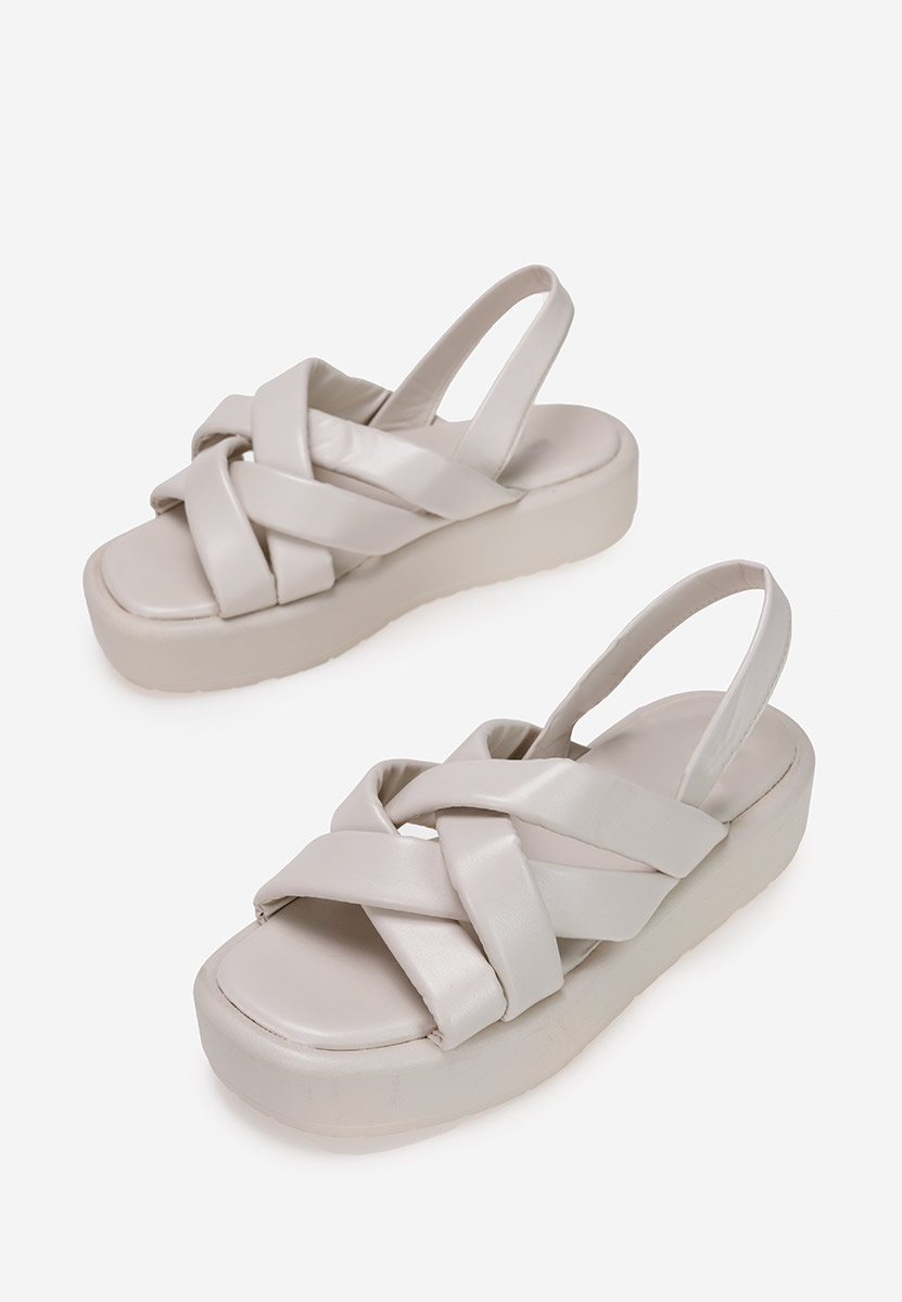 Ventana bézs vastag talpú szandál