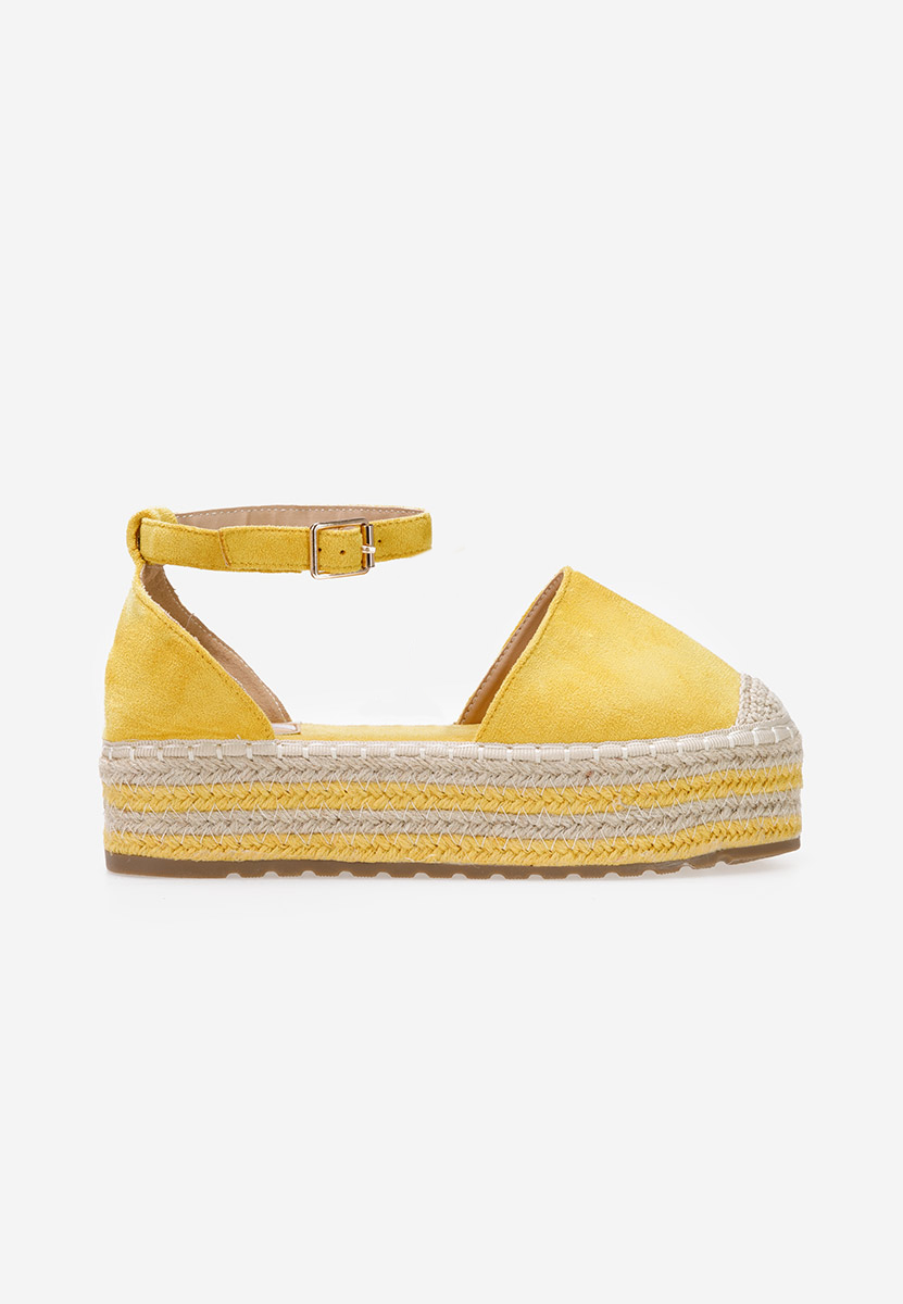 Espina sárga platform espadrilles