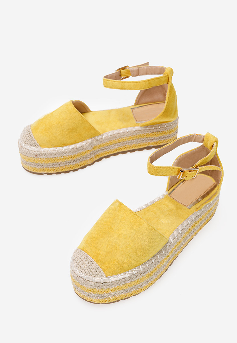 Espina sárga platform espadrilles