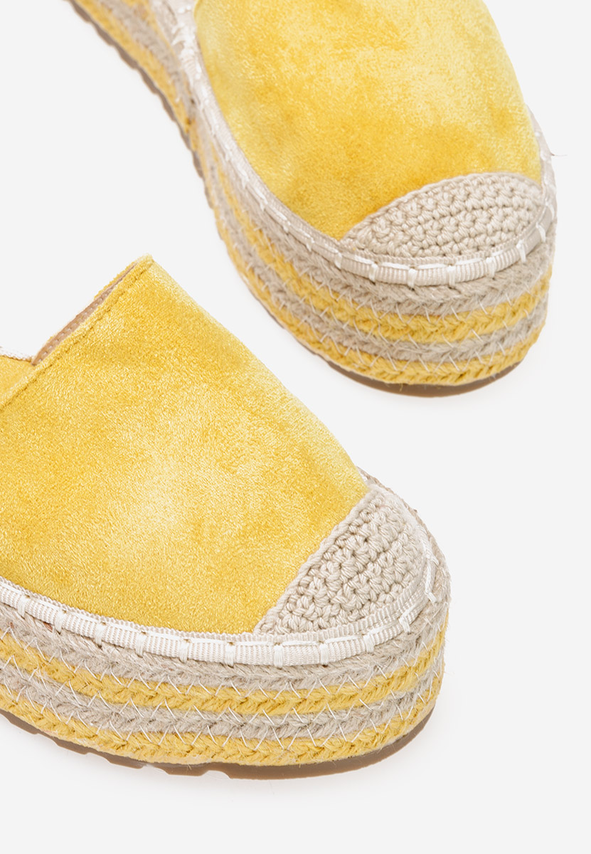 Espina sárga platform espadrilles