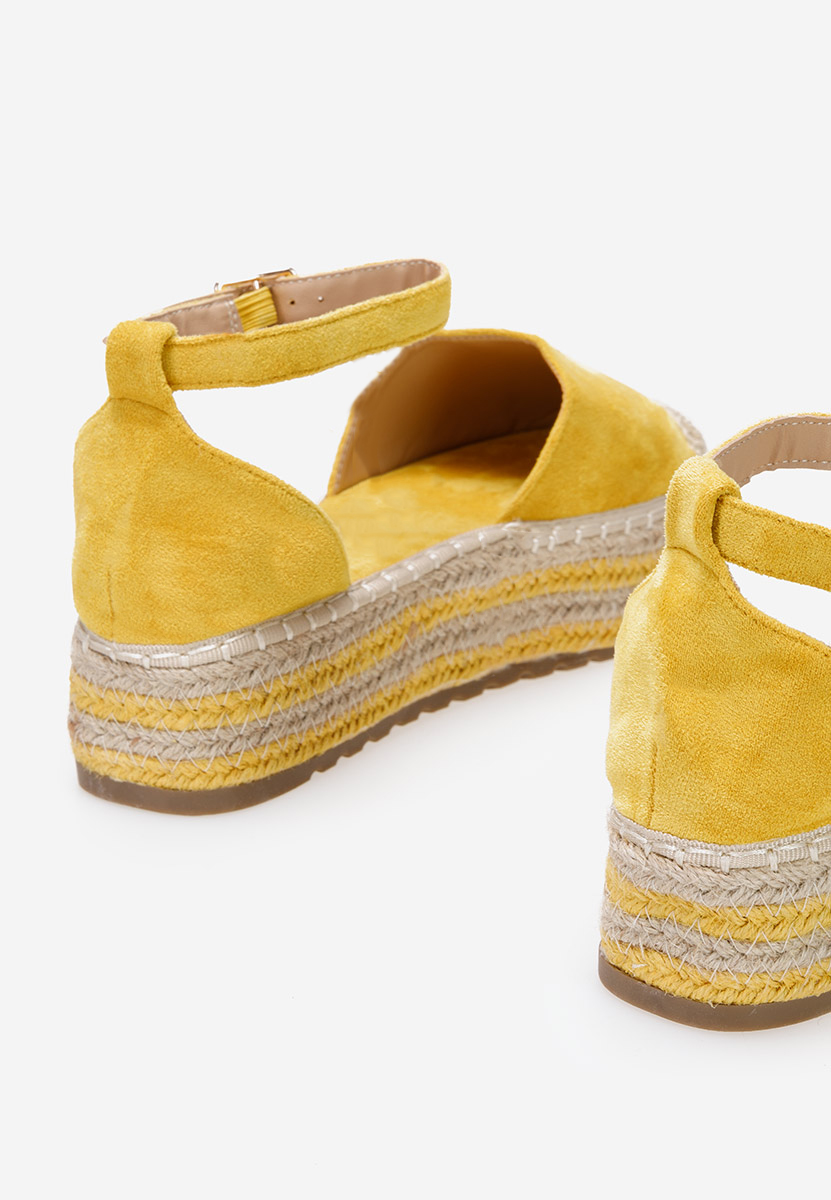 Espina sárga platform espadrilles